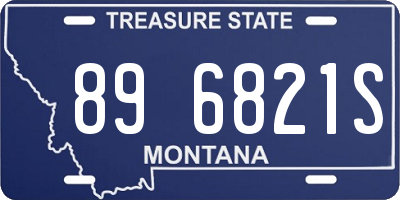 MT license plate 896821S