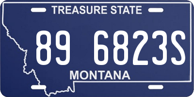 MT license plate 896823S