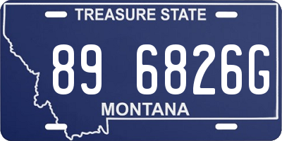 MT license plate 896826G