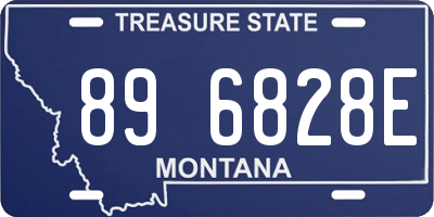 MT license plate 896828E