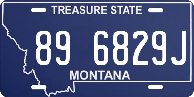 MT license plate 896829J
