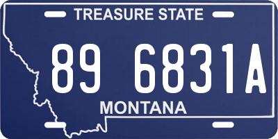 MT license plate 896831A