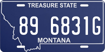 MT license plate 896831G