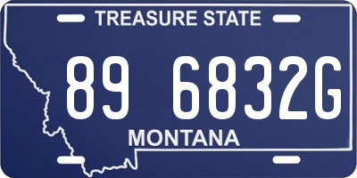 MT license plate 896832G