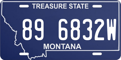 MT license plate 896832W