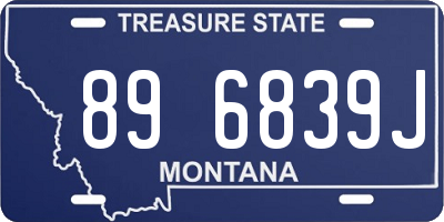 MT license plate 896839J