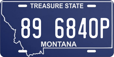 MT license plate 896840P