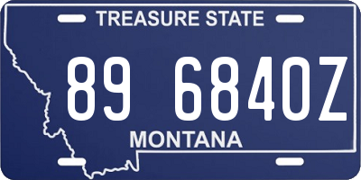 MT license plate 896840Z