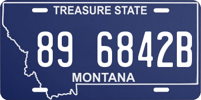 MT license plate 896842B