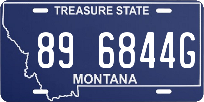 MT license plate 896844G
