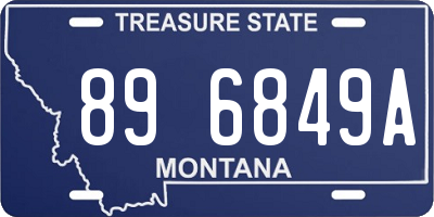 MT license plate 896849A
