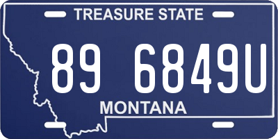 MT license plate 896849U