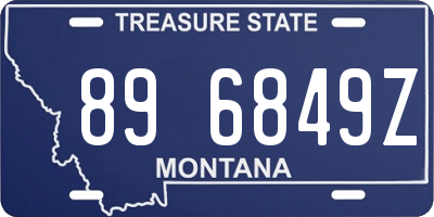 MT license plate 896849Z