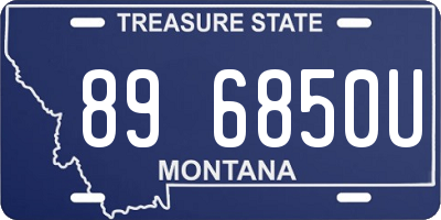 MT license plate 896850U