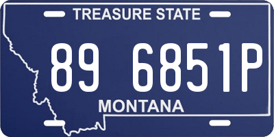 MT license plate 896851P
