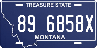 MT license plate 896858X
