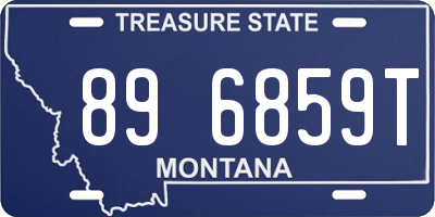 MT license plate 896859T