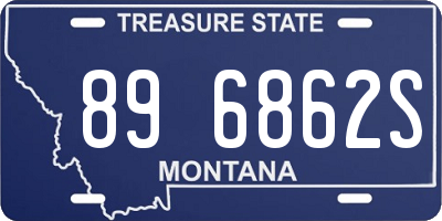 MT license plate 896862S