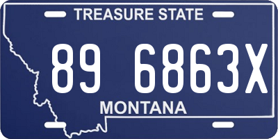 MT license plate 896863X