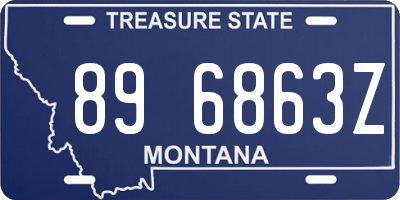 MT license plate 896863Z