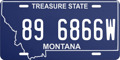 MT license plate 896866W