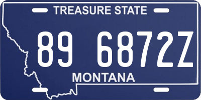 MT license plate 896872Z