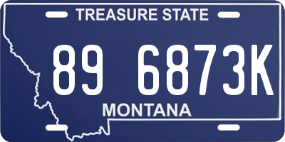 MT license plate 896873K