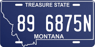 MT license plate 896875N