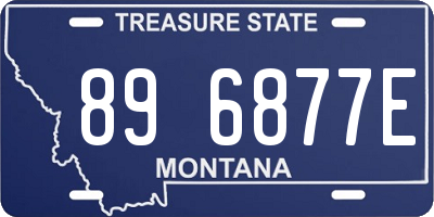 MT license plate 896877E