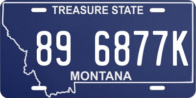 MT license plate 896877K
