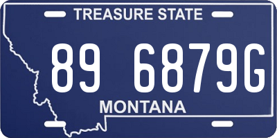 MT license plate 896879G