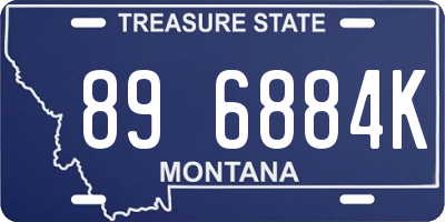 MT license plate 896884K
