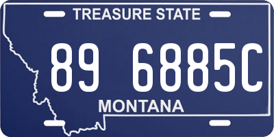 MT license plate 896885C