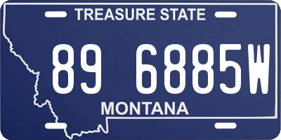 MT license plate 896885W
