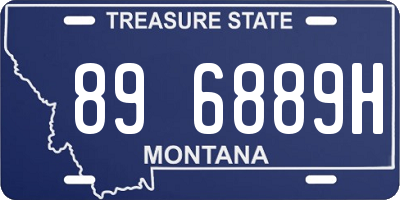 MT license plate 896889H
