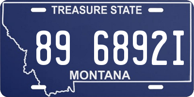 MT license plate 896892I