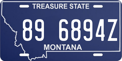 MT license plate 896894Z