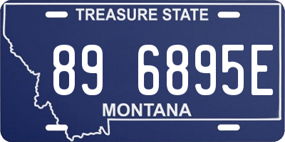 MT license plate 896895E