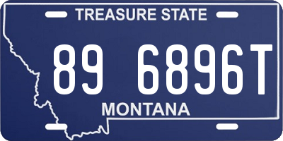 MT license plate 896896T