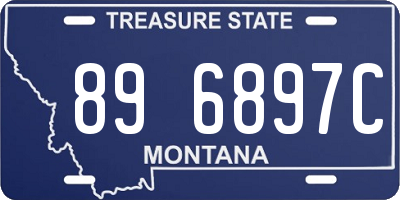 MT license plate 896897C