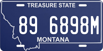 MT license plate 896898M