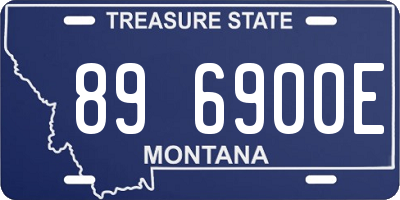 MT license plate 896900E