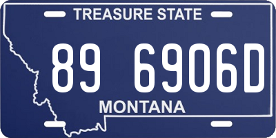 MT license plate 896906D