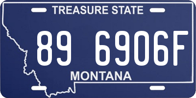 MT license plate 896906F