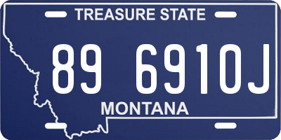 MT license plate 896910J