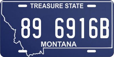 MT license plate 896916B