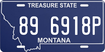 MT license plate 896918P