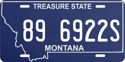 MT license plate 896922S