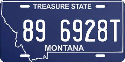 MT license plate 896928T