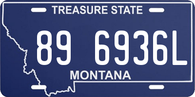 MT license plate 896936L